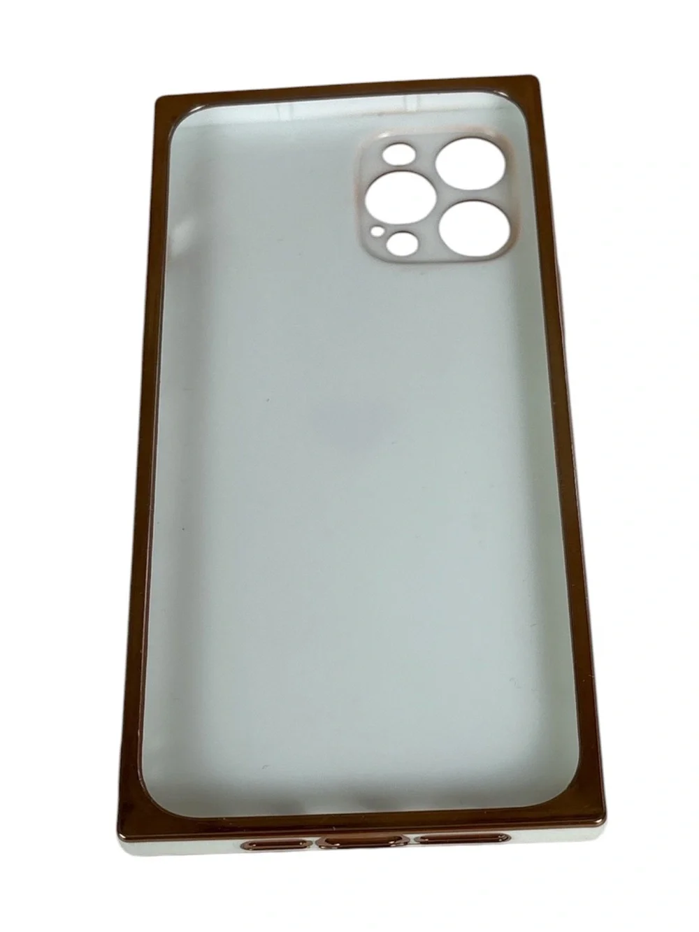 White and Rose Gold Heart Accent iPhone 12 pro Max phone Case